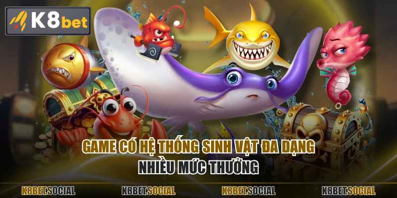 Game có hệ thống sinh vật đa dạng, nhiều mức thưởng